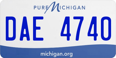 MI license plate DAE4740
