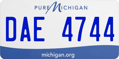 MI license plate DAE4744
