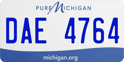 MI license plate DAE4764