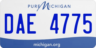 MI license plate DAE4775