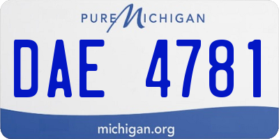 MI license plate DAE4781