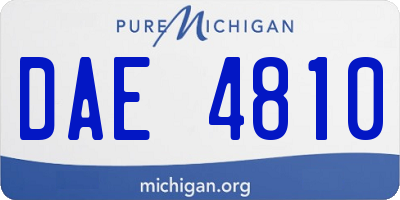 MI license plate DAE4810