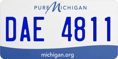MI license plate DAE4811