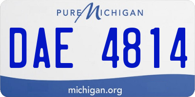 MI license plate DAE4814