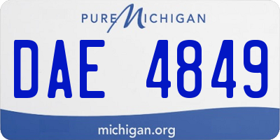 MI license plate DAE4849
