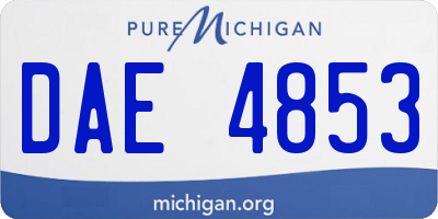 MI license plate DAE4853