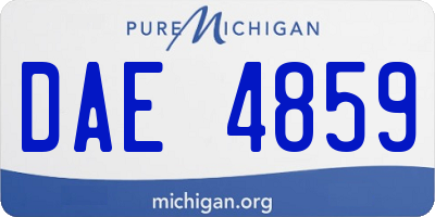 MI license plate DAE4859