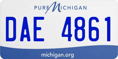 MI license plate DAE4861