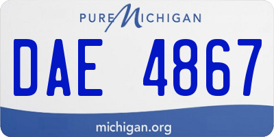 MI license plate DAE4867