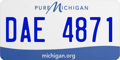 MI license plate DAE4871