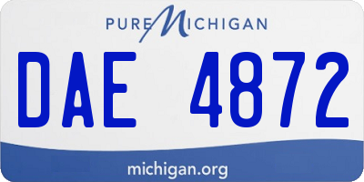 MI license plate DAE4872