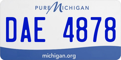 MI license plate DAE4878
