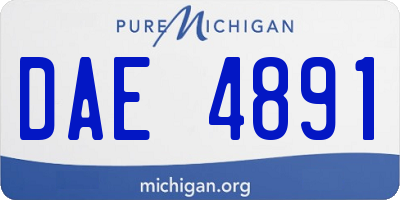 MI license plate DAE4891