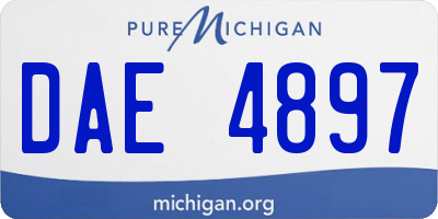 MI license plate DAE4897