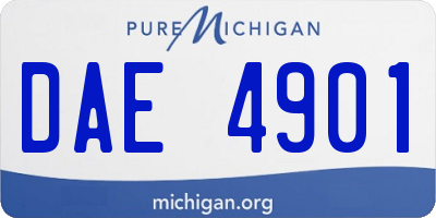 MI license plate DAE4901