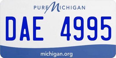 MI license plate DAE4995