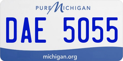 MI license plate DAE5055