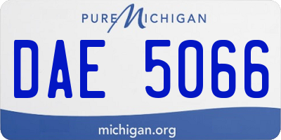 MI license plate DAE5066