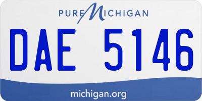 MI license plate DAE5146