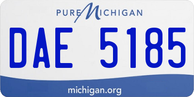 MI license plate DAE5185