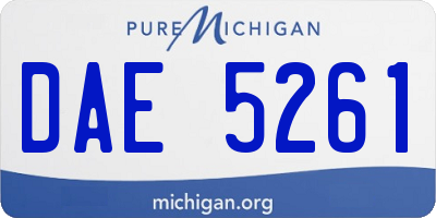 MI license plate DAE5261