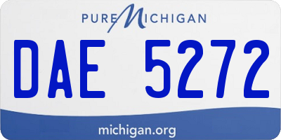 MI license plate DAE5272