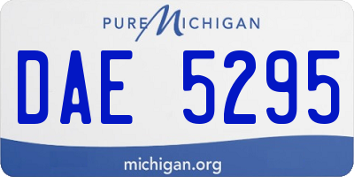 MI license plate DAE5295