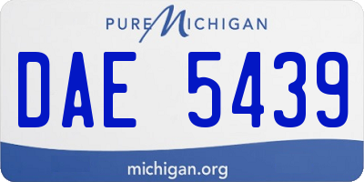 MI license plate DAE5439