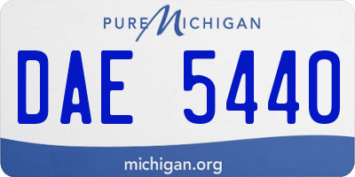 MI license plate DAE5440