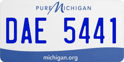 MI license plate DAE5441