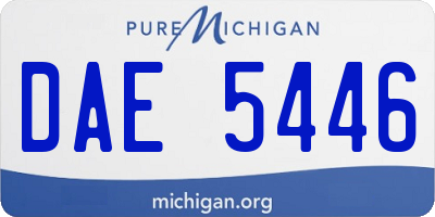 MI license plate DAE5446