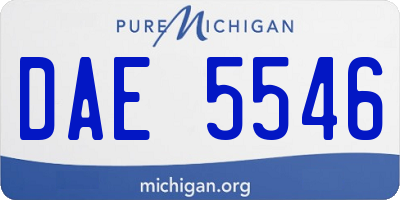 MI license plate DAE5546