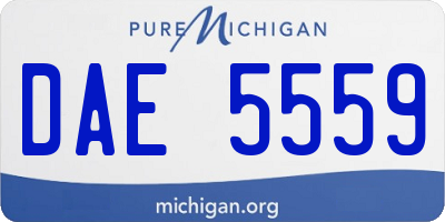 MI license plate DAE5559