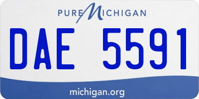 MI license plate DAE5591