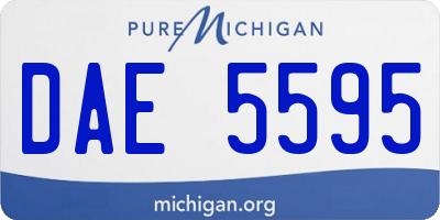 MI license plate DAE5595