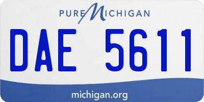 MI license plate DAE5611
