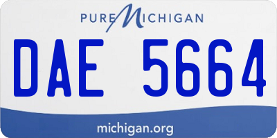 MI license plate DAE5664