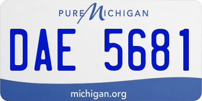 MI license plate DAE5681