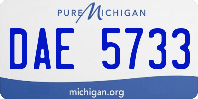 MI license plate DAE5733