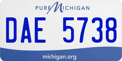 MI license plate DAE5738