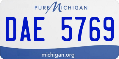 MI license plate DAE5769