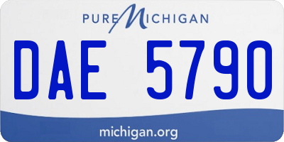 MI license plate DAE5790