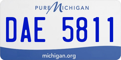 MI license plate DAE5811