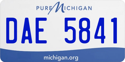 MI license plate DAE5841