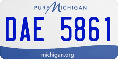MI license plate DAE5861