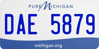 MI license plate DAE5879