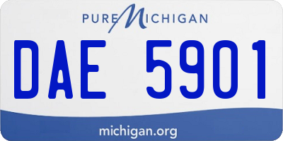 MI license plate DAE5901