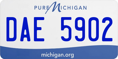 MI license plate DAE5902