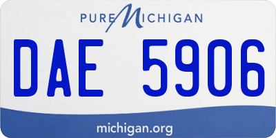 MI license plate DAE5906