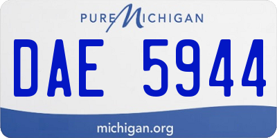 MI license plate DAE5944